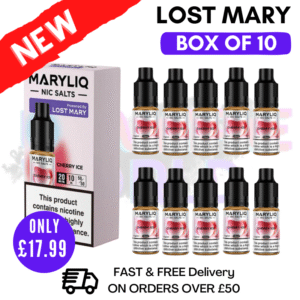 Cherry Ice MaryLiq Nic Salt BOX OF 10