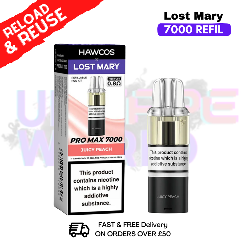 Juicy Peach Lost Mary 7K 7000 Puff Replacement Pods