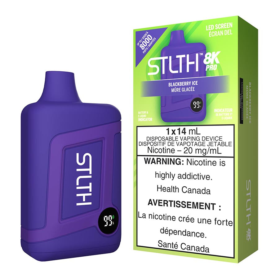 STLTH 8K Pro Disposable Vape Device - Blackberry Ice